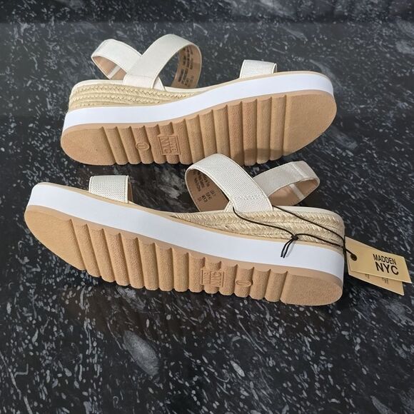 BRAND NEW MADDEN NYC WOMEN’S TALLA WEDGE STRAPPY SANDALS - Picture 11 of 16